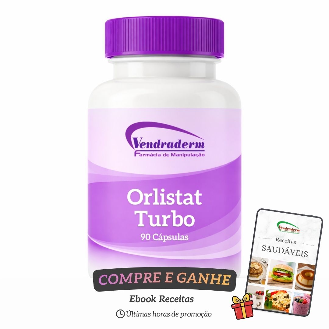 Bloqueador de Gordura | Orlistat Turbo 90 cápsulas 100mg + 🎁 Brinde