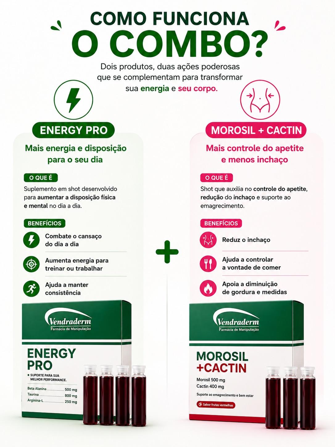 Combo Morosil c/ Cactin + Energy Pro