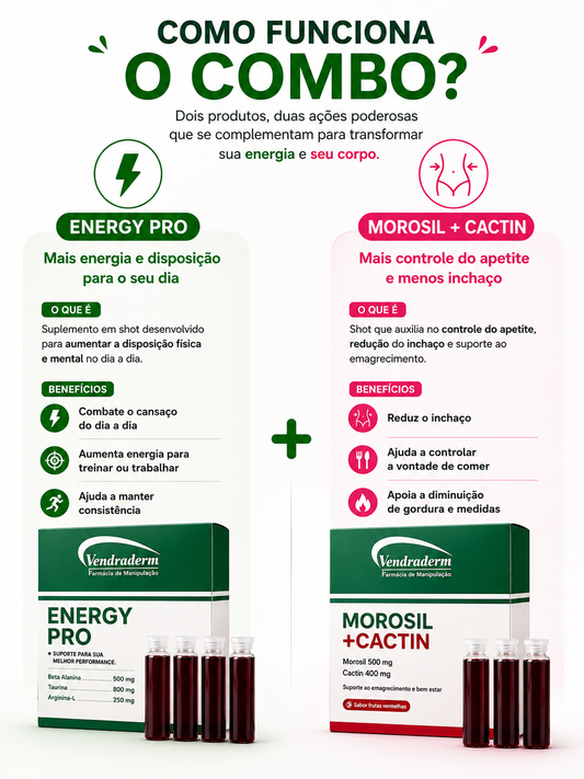 Combo Morosil c/ Cactin + Energy Pro + 🎁 Brinde