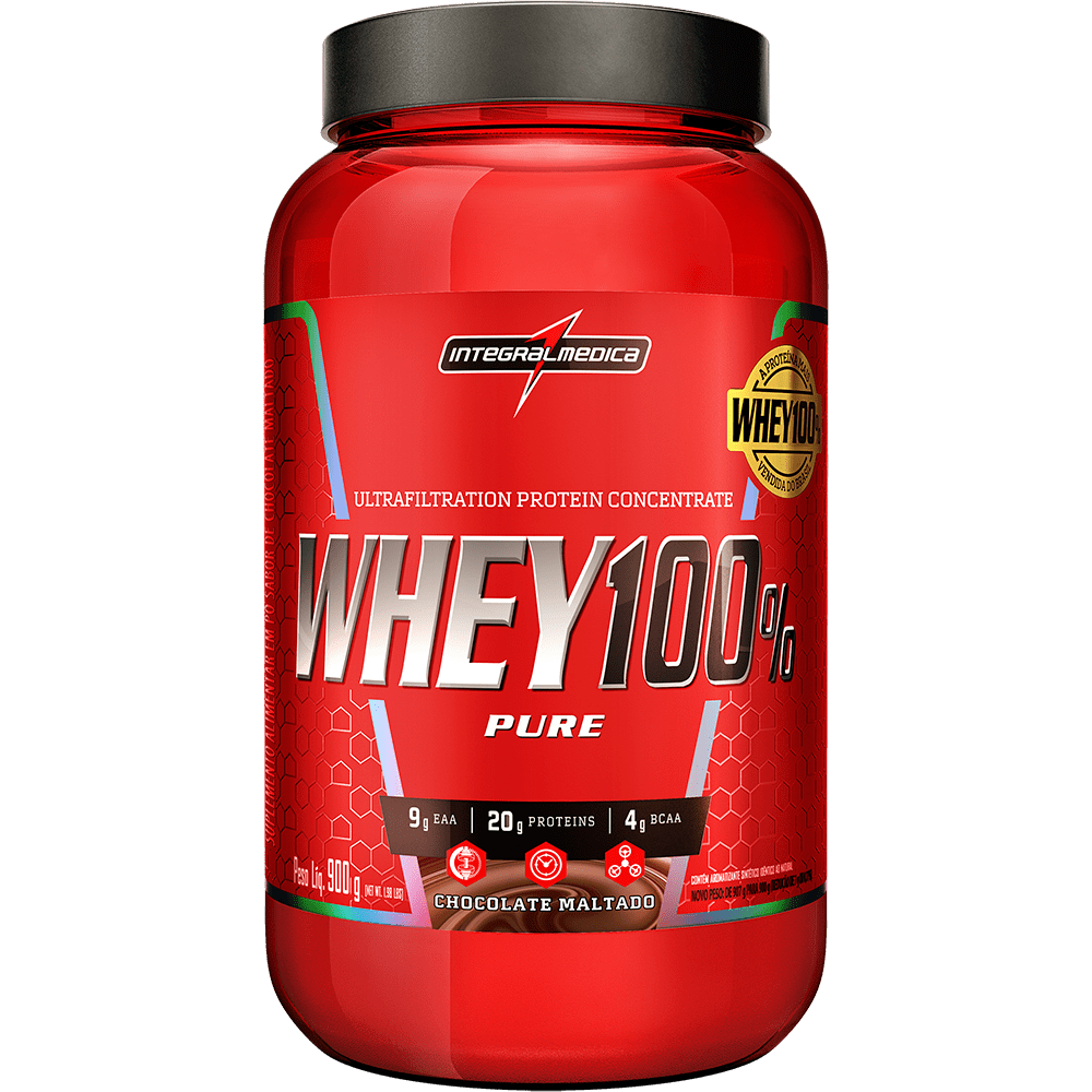 Whey Chocolate Maltado Integralmedica Pote 900g 100% Puro