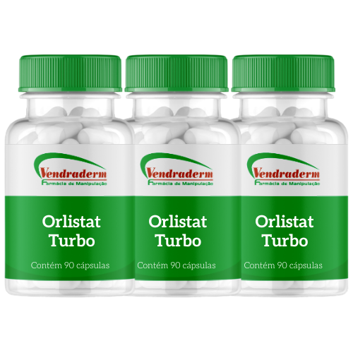Combo Bloqueia Gordura | 3 Orlistat Turbo 90 cápsulas (cada)