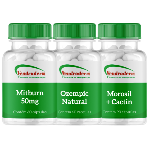 Combo Fome Zero | Mitburn + Ozempic Natural + Morosil Cactin
