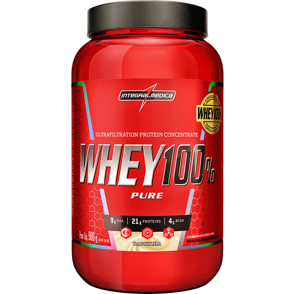 Whey Baunilha Integralmedica Pote 900g 100% Puro
