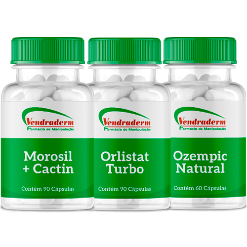 Combo Seca Barriga | Morosil + Cactin, Orlistat Turbo e Ozempic Natural