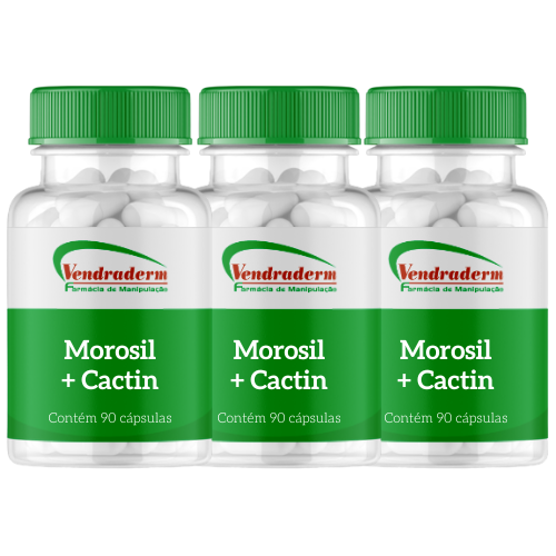 Combo Desincha Já | 3 Morosil + Cactin 90 cápsulas (cada)