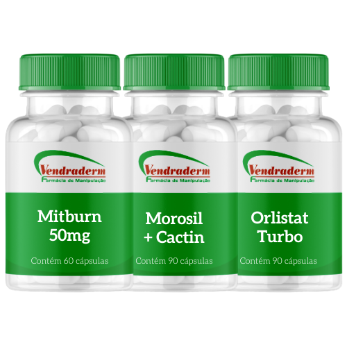 Combo Queima Total | Mitburn® + Morosil Cactin + Orlistat Turbo
