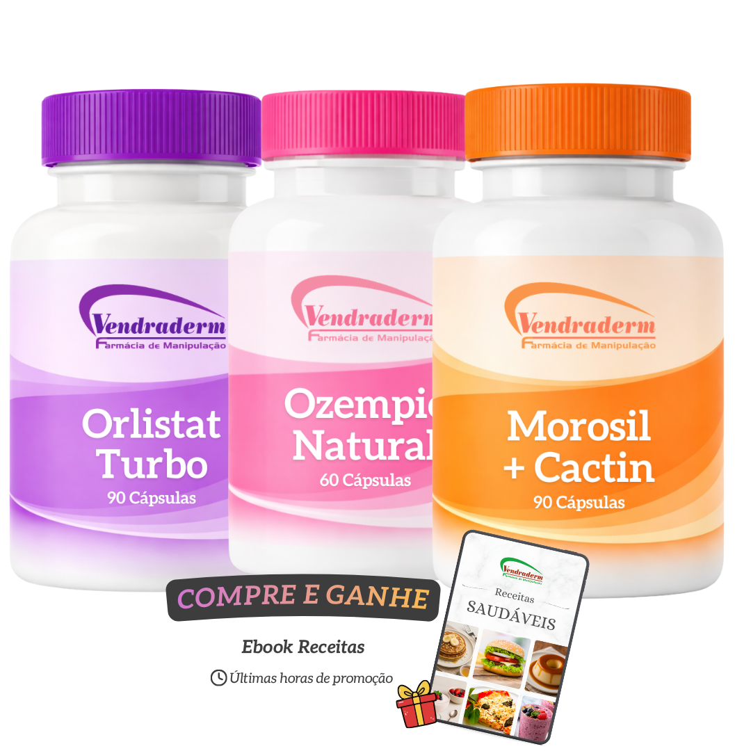 Combo Seca Barriga | Morosil + Cactin + Orlistat Turbo e Ozempique Natural + Brindes