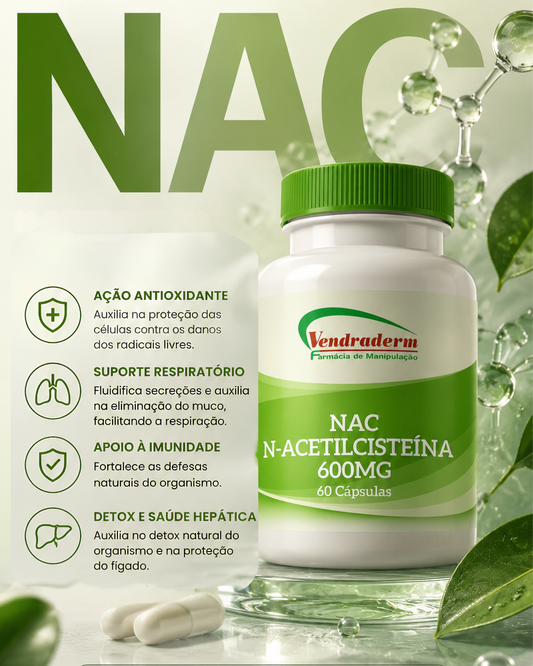 N-ACETILCISTEÍNA (NAC) 600 mg - 60 cápsulas