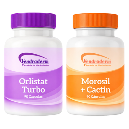 Kit Morosil + Cactin e Orlistat Turbo 90 cápsulas + 🎁 Brinde