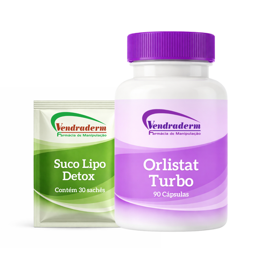 Kit Orlistat Turbo + Suco Lipo Detox + 🎁 Brinde