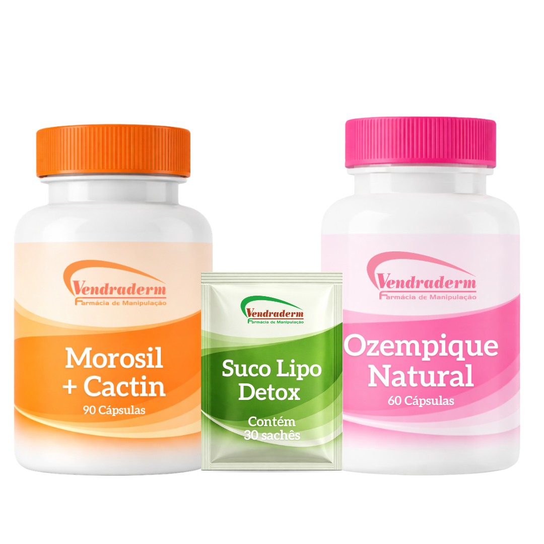 Combo Desincha e Seca | Suco Lipo Detox + Ozempique Natural + Morosil Cactin