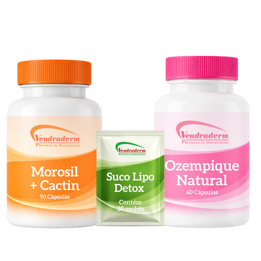 Deflate and Dry Combo | Lipo Detox Juice + Natural Ozempic + Morosil Cactin