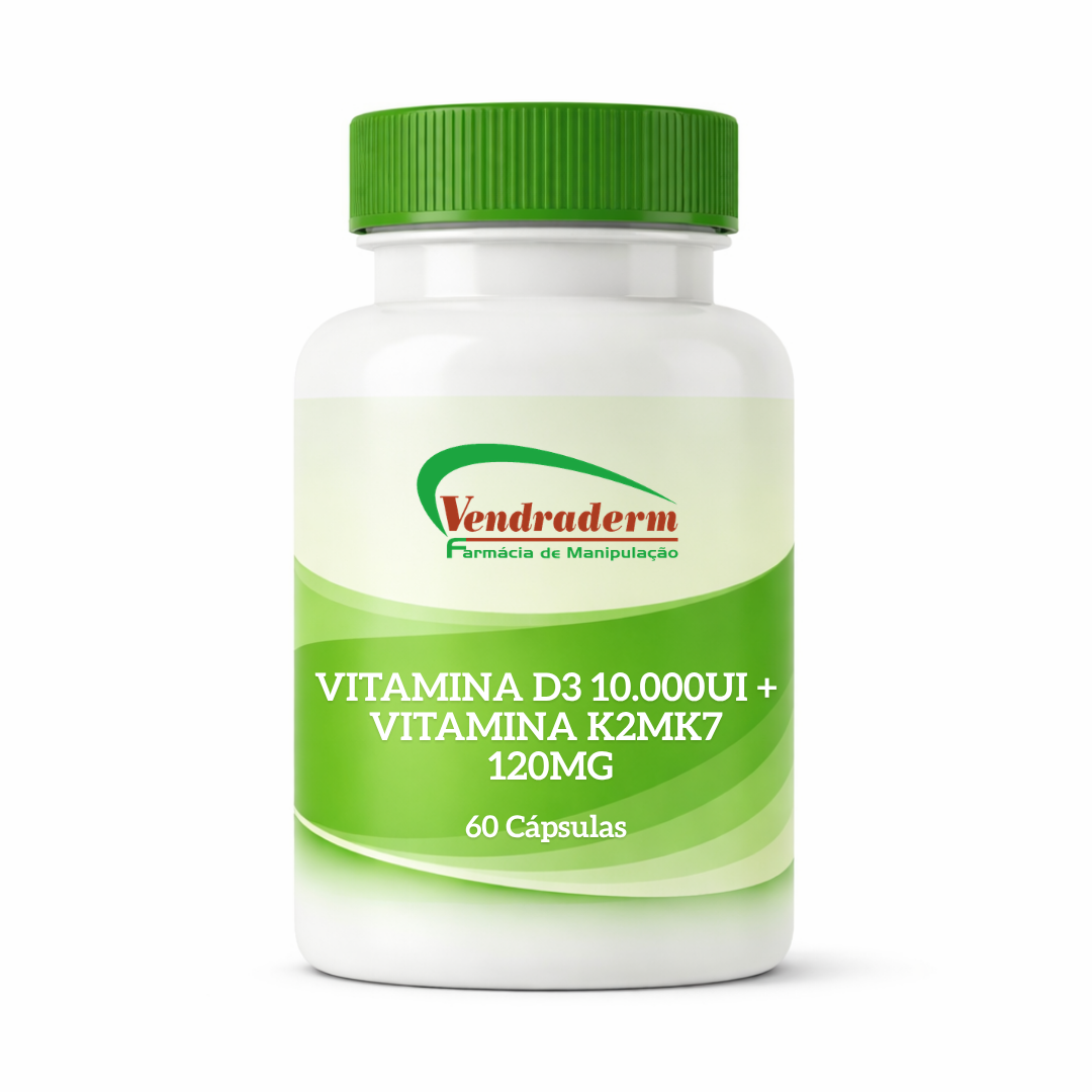 VITAMINA D3 10.000UI + VITAMINA K2MK7 120MG 60 CÁPSULAS