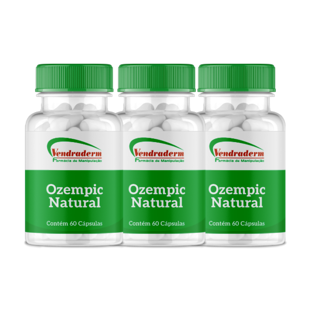 Combo 3 Ozempic Natural 60 cápsulas (cada) - Tratamento emagrecedor natural