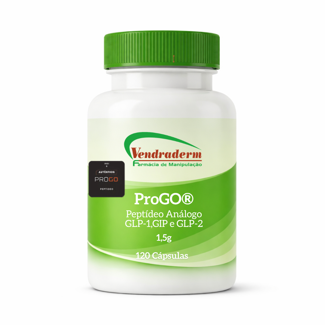 ProGO® – Peptídeo Análogo GLP-1, GIP e GLP-2| 120 Cápsulas - Com Selo de Autenticidade